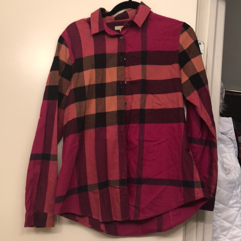 Large Burberry Brit Plaid Shirt